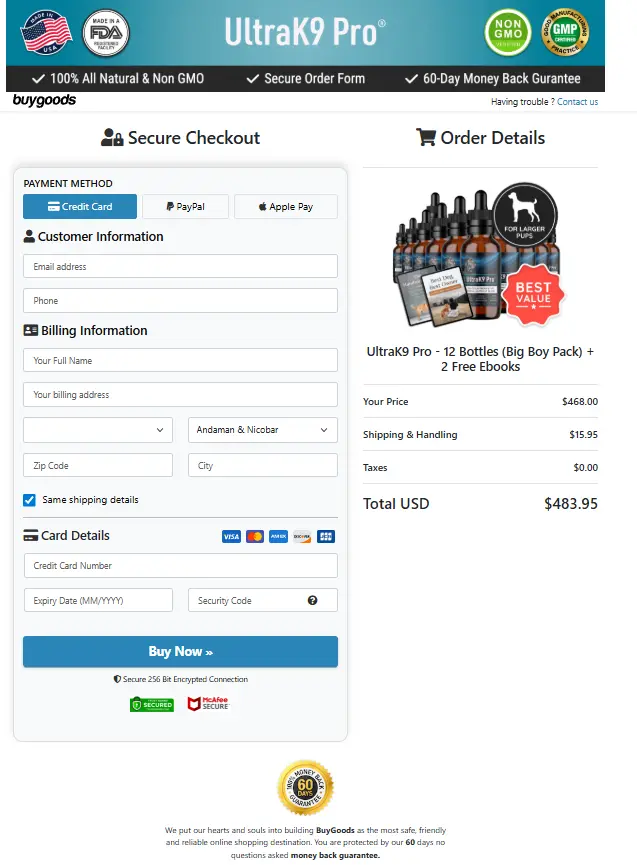 Secure Checkout Form
